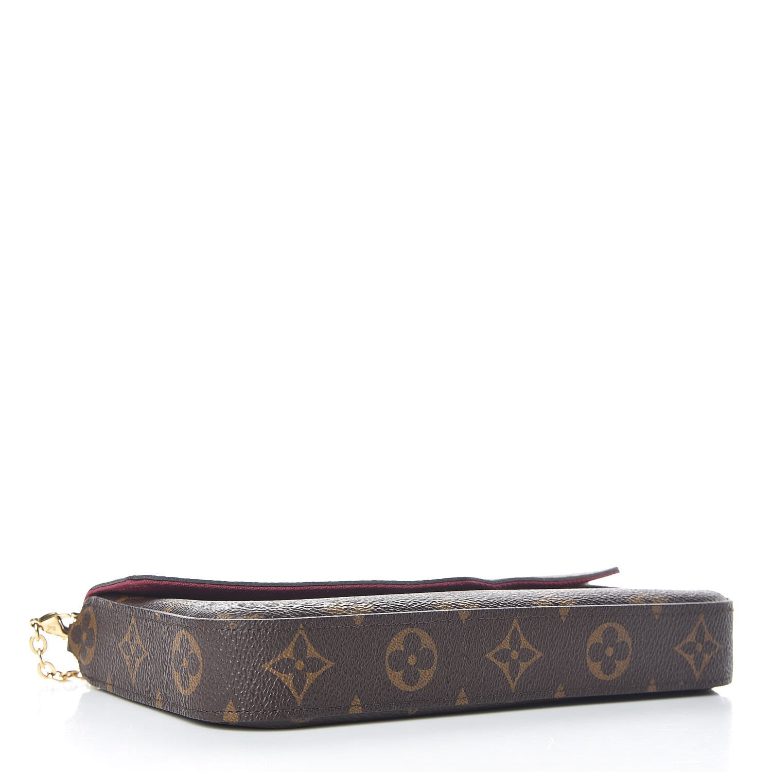 Louis Vuitton Monogram Pochette Felicie Chain Wallet Fuchsia 5 of 11