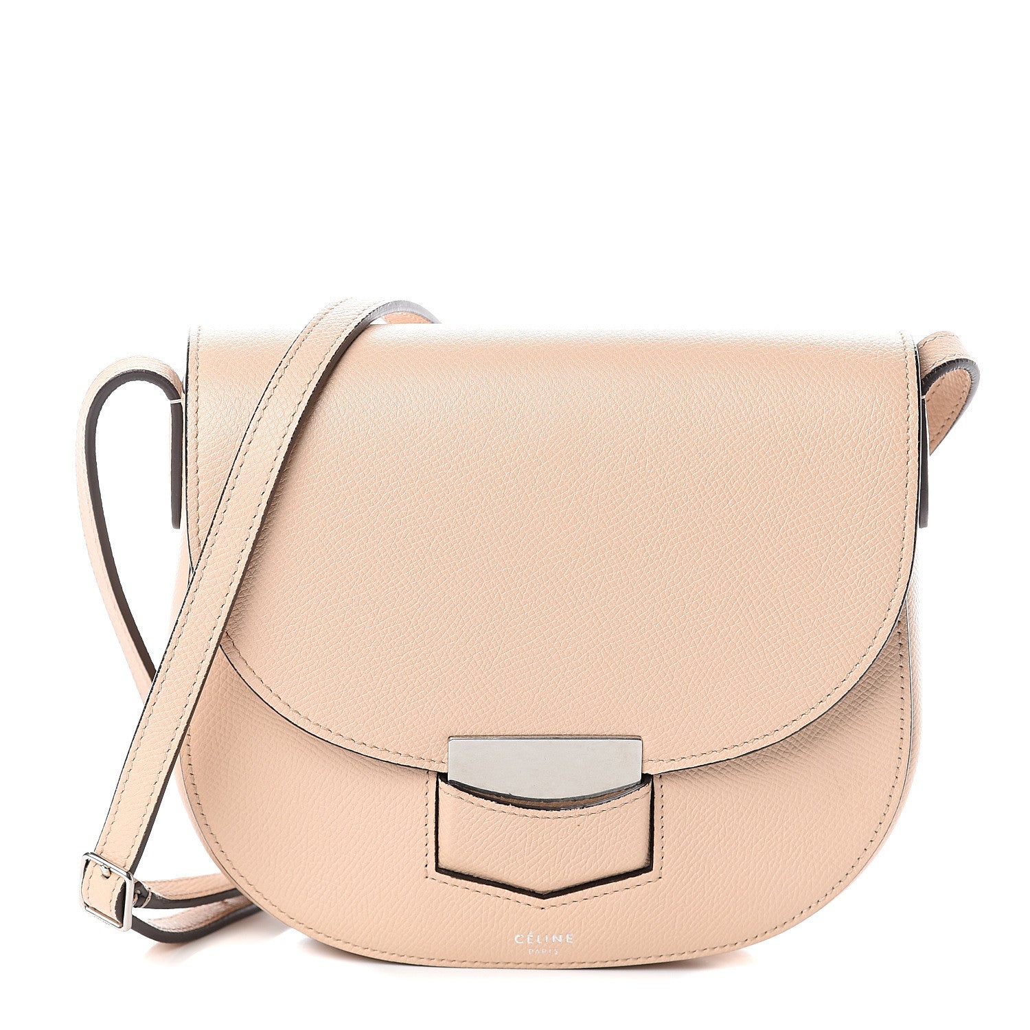 Celine Grained Calfskin Small Trotteur Powder 1 of 8
