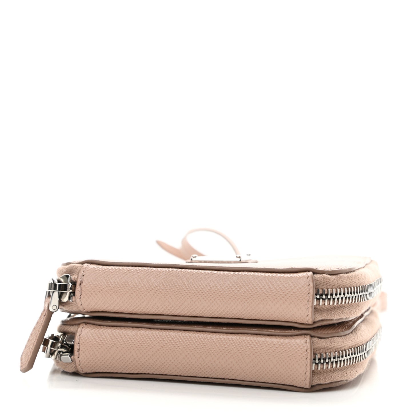 Saffiano Mini Triangle Crossbody Pouch Cipria