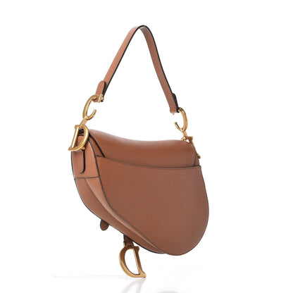 Christian Dior Grained Calfskin Saddle Bag Camello 3 of 11