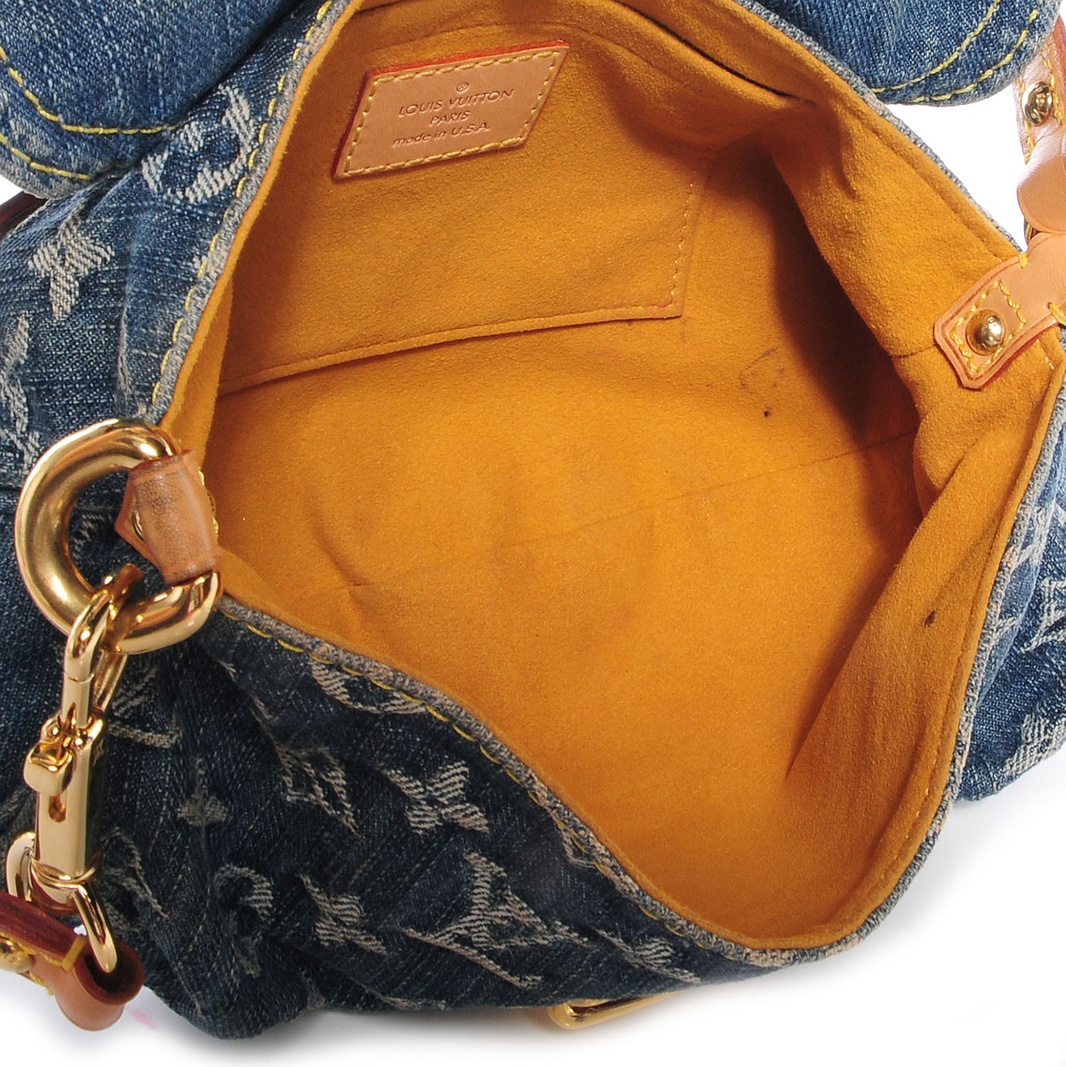 Louis Vuitton Monogram Denim Mini Pleaty Blue 5 of 7