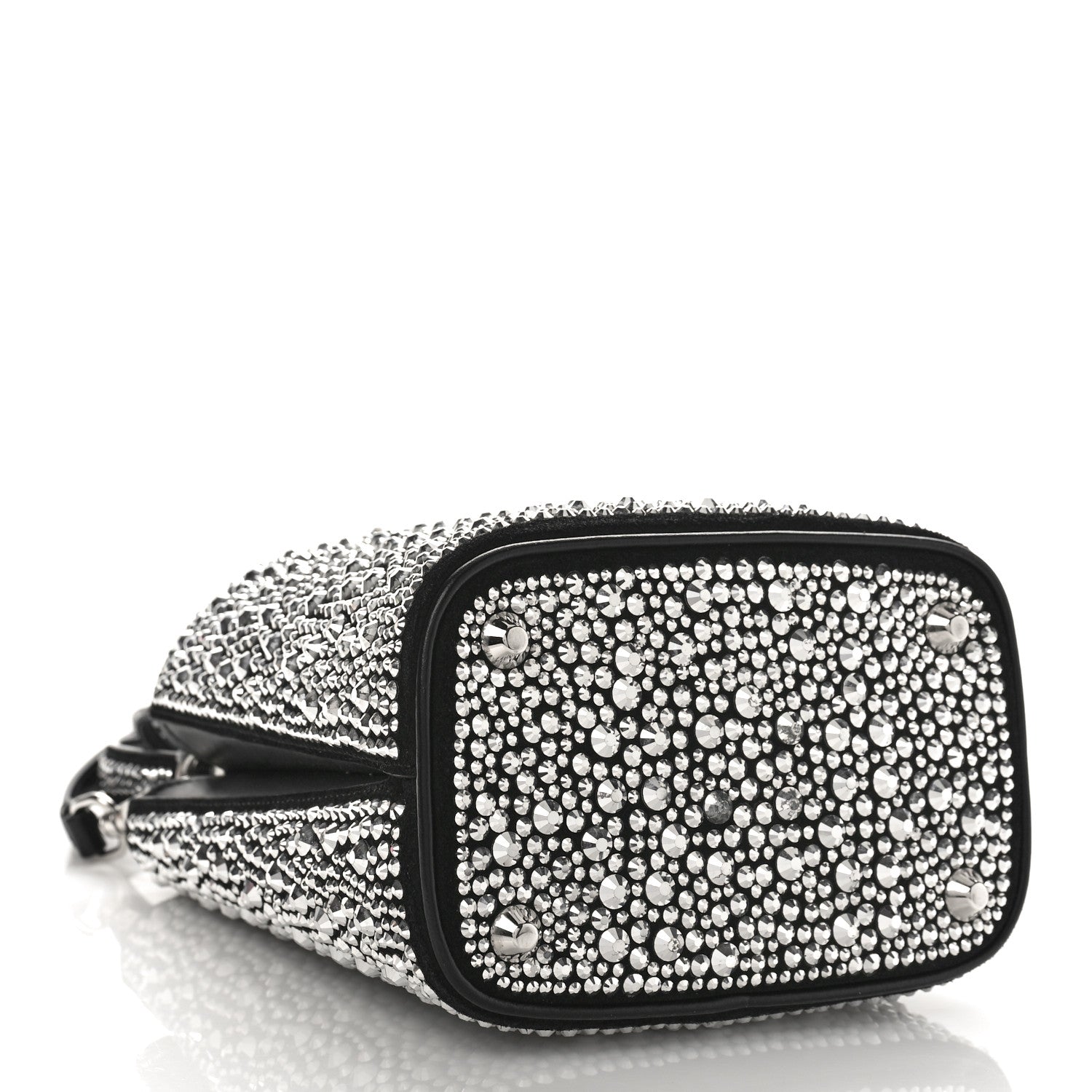 Prada Satin Crystal Small Panier Bucket Bag Metal 4 of 8