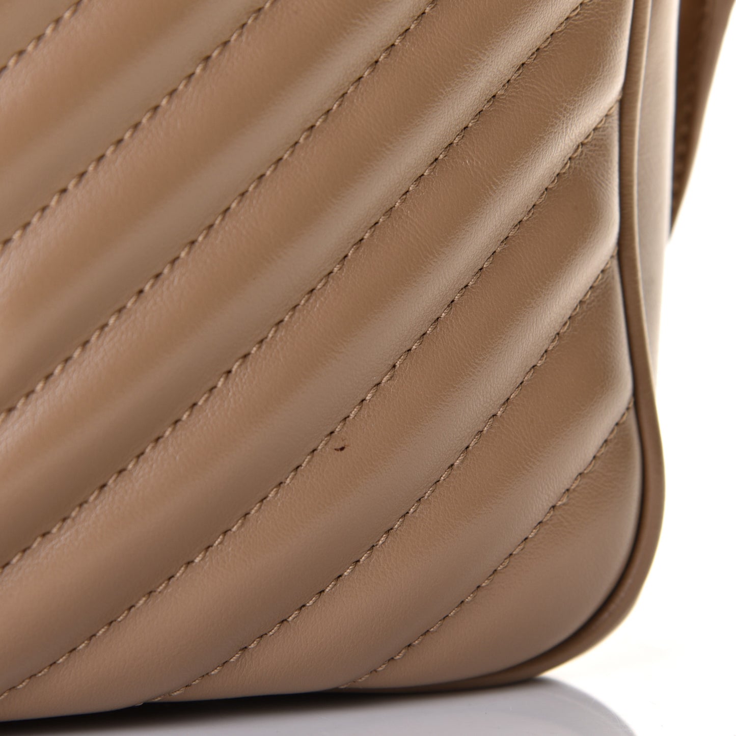 Calfskin Matelasse Monogram Lou Camera Bag Dark Beige