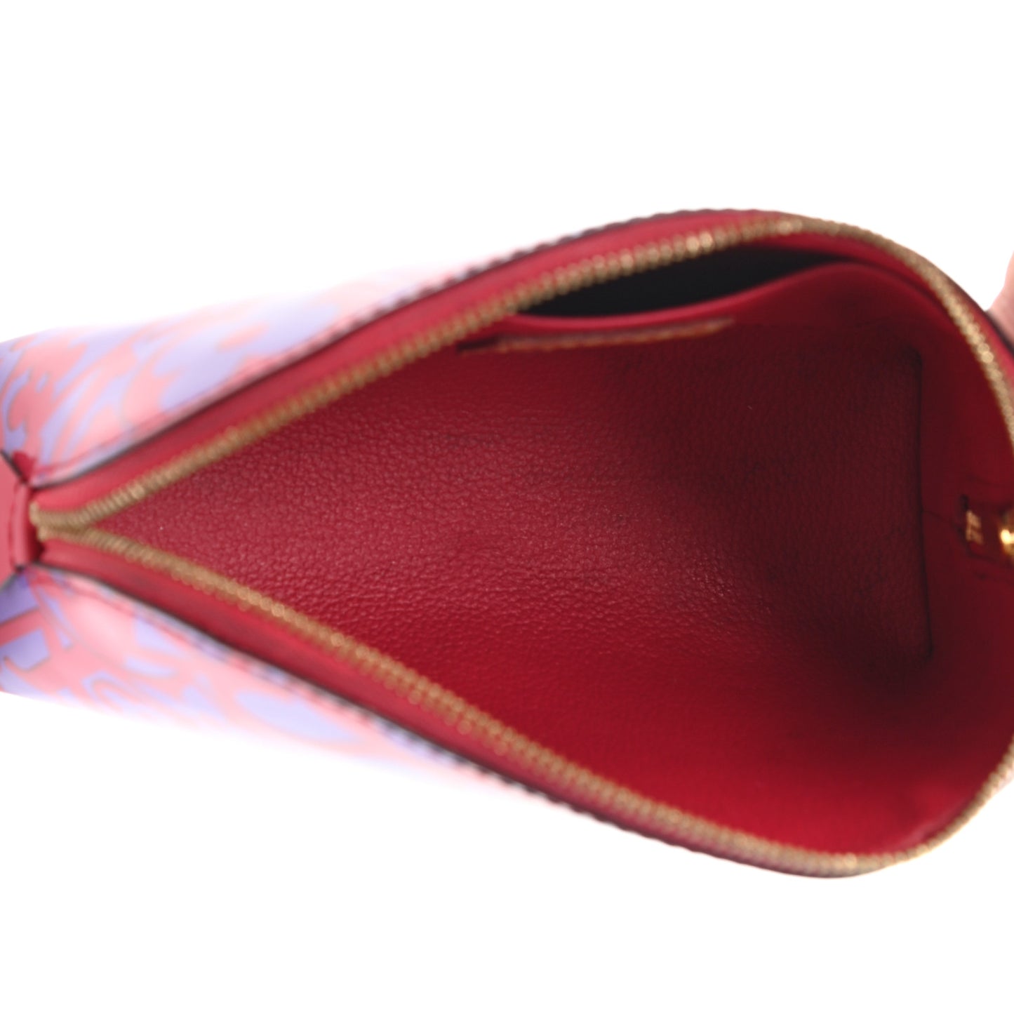 Patent Sweet Monogram Cosmetic Pouch Rose Indien