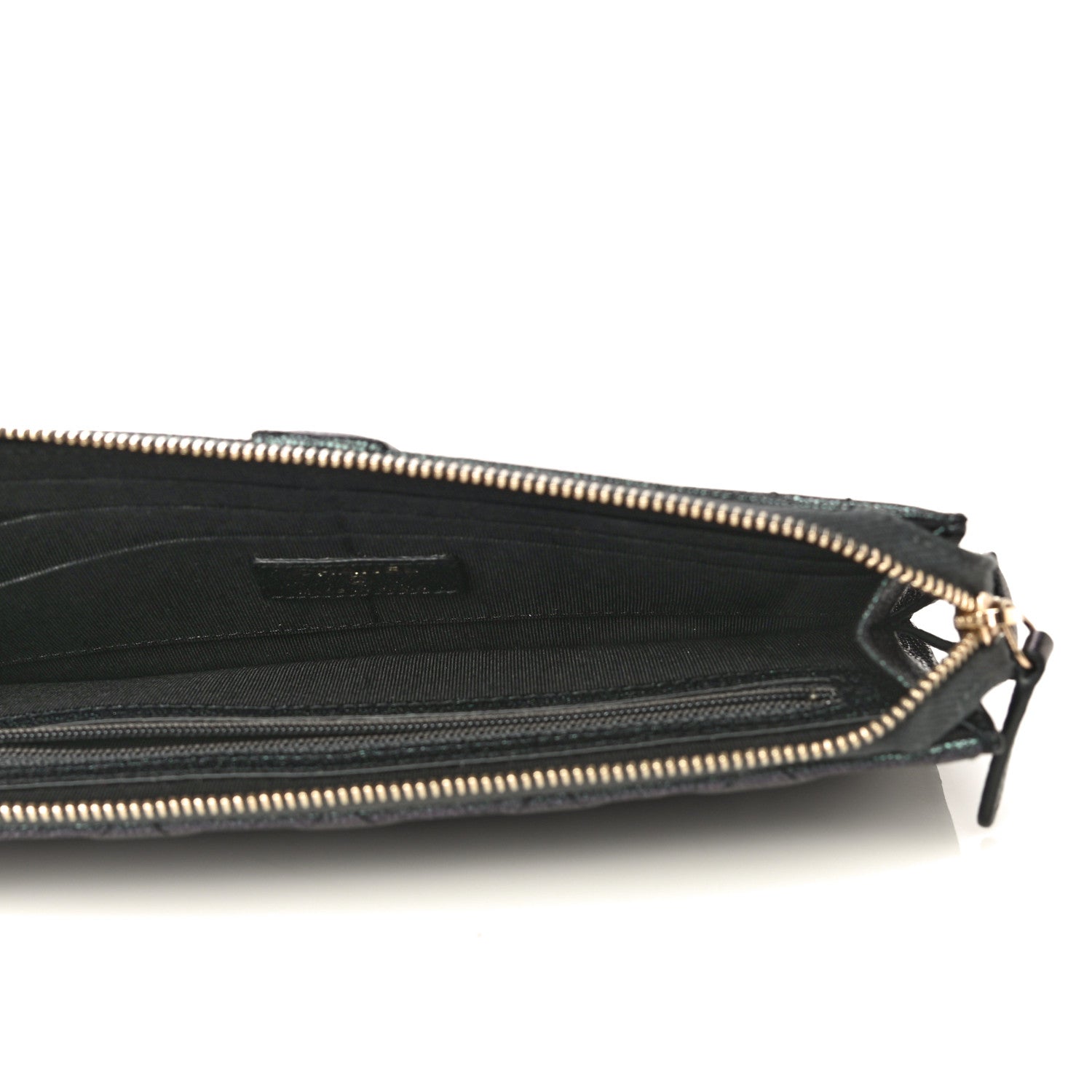Chanel Iridescent Caviar Quilted Classic Pouch With Handle Black 5 of 11
