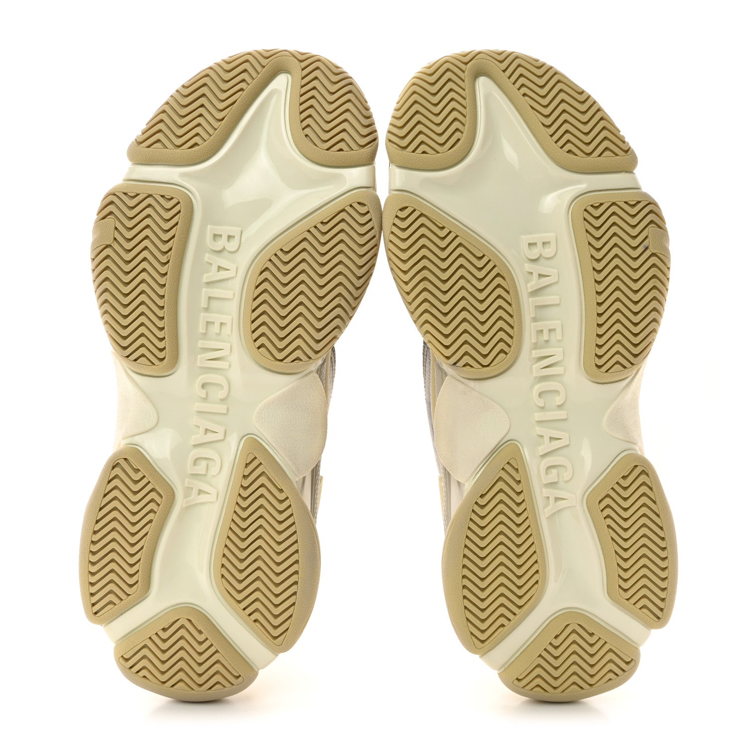 Balenciaga X GUCCI Maxi GG Supreme Monogram Mens Triple S Sneakers 40 Beige Ebony Black Green 5 of 9