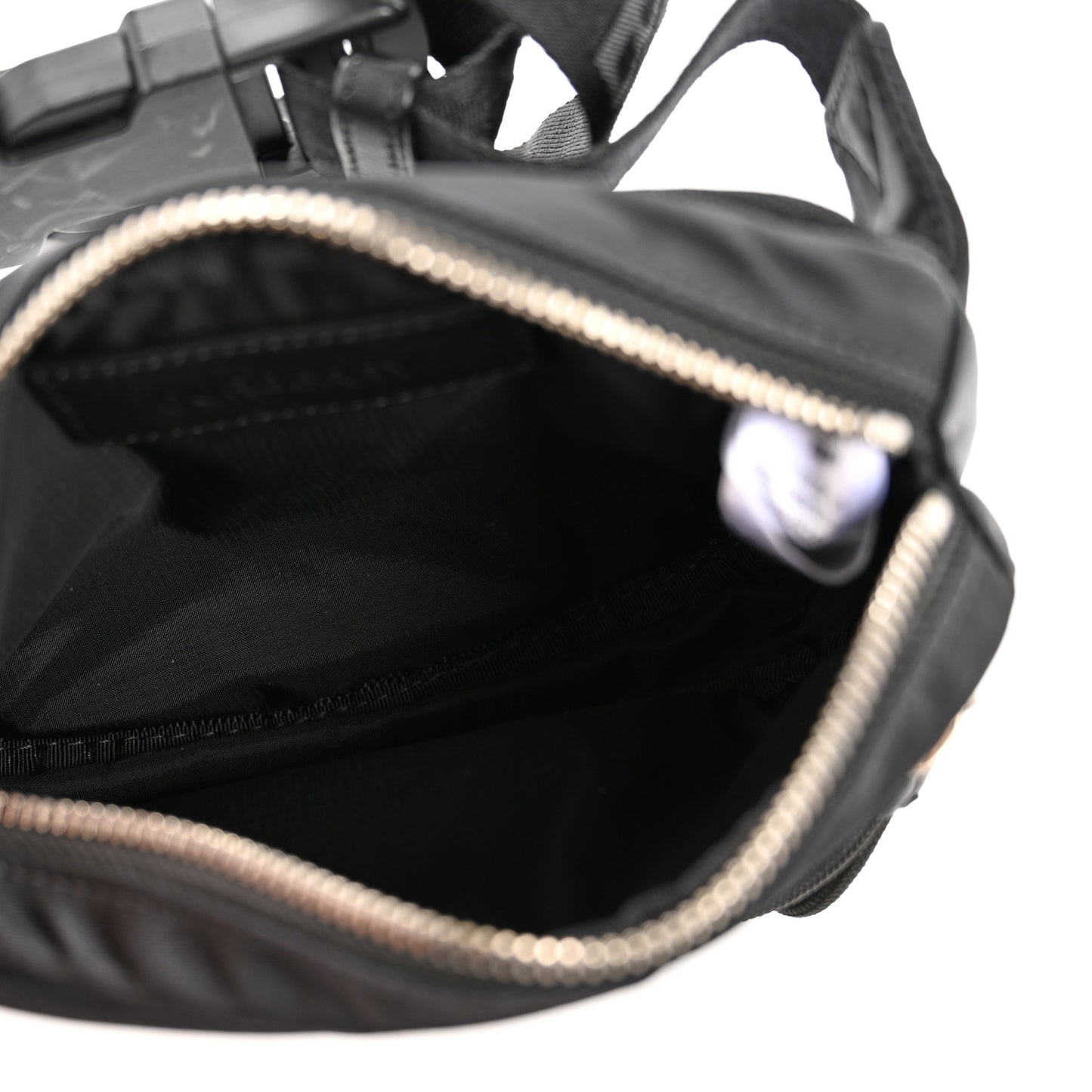 Econyl Logo Print Small Cannon Bum Bag Black