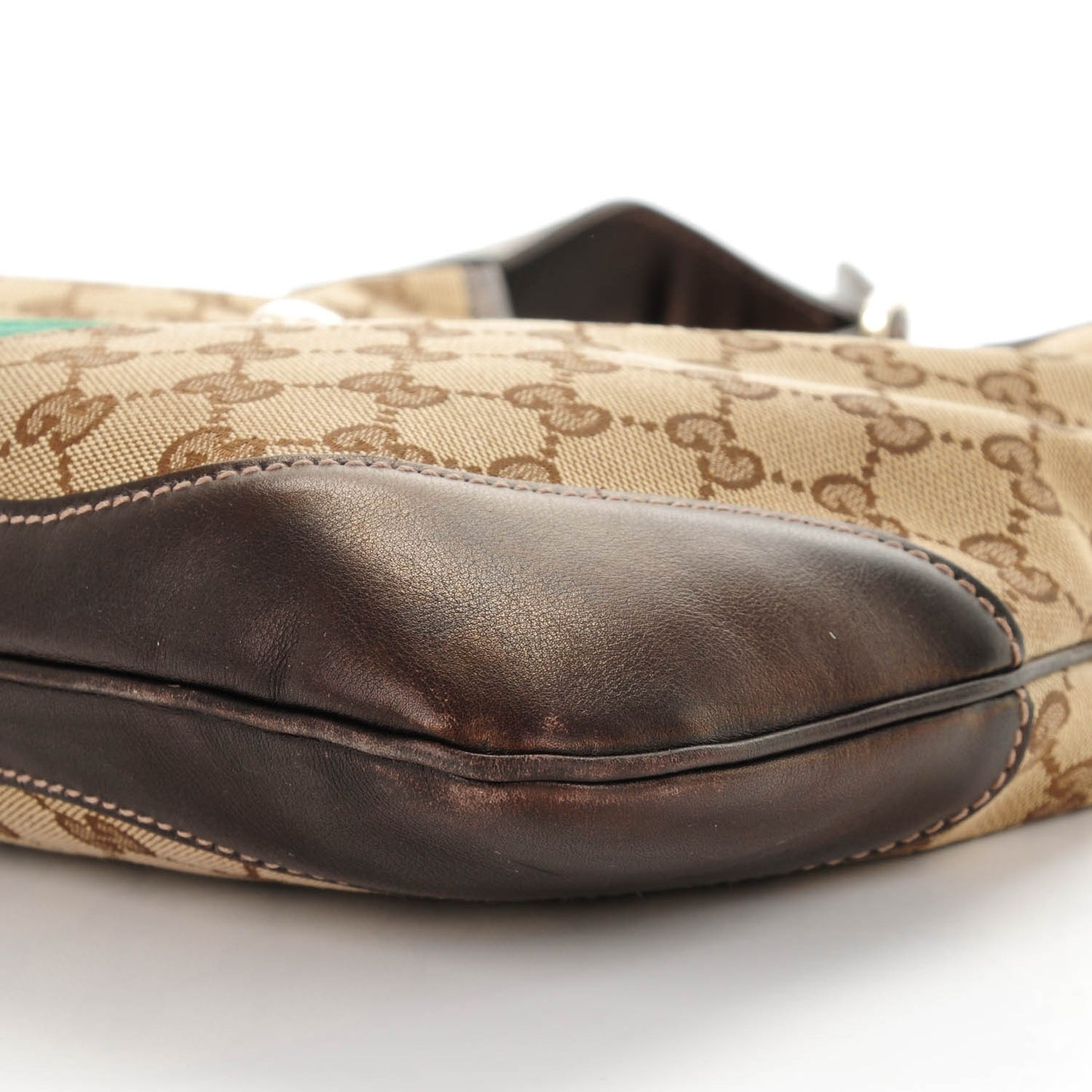Monogram Web Jackie O Bouvier Hobo Dark Brown