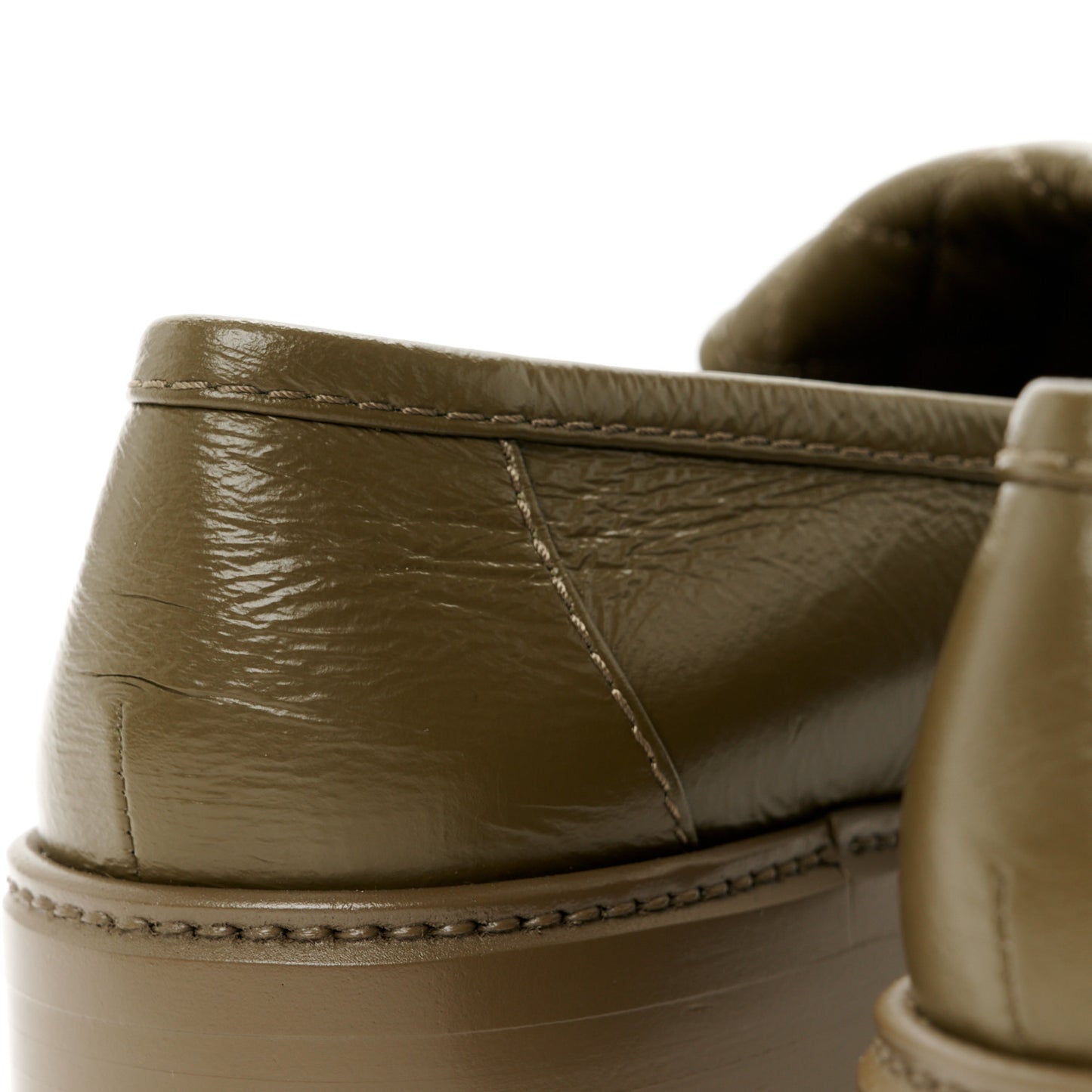 Lambskin Quilted CC Turnlock Loafers 40 Khaki
