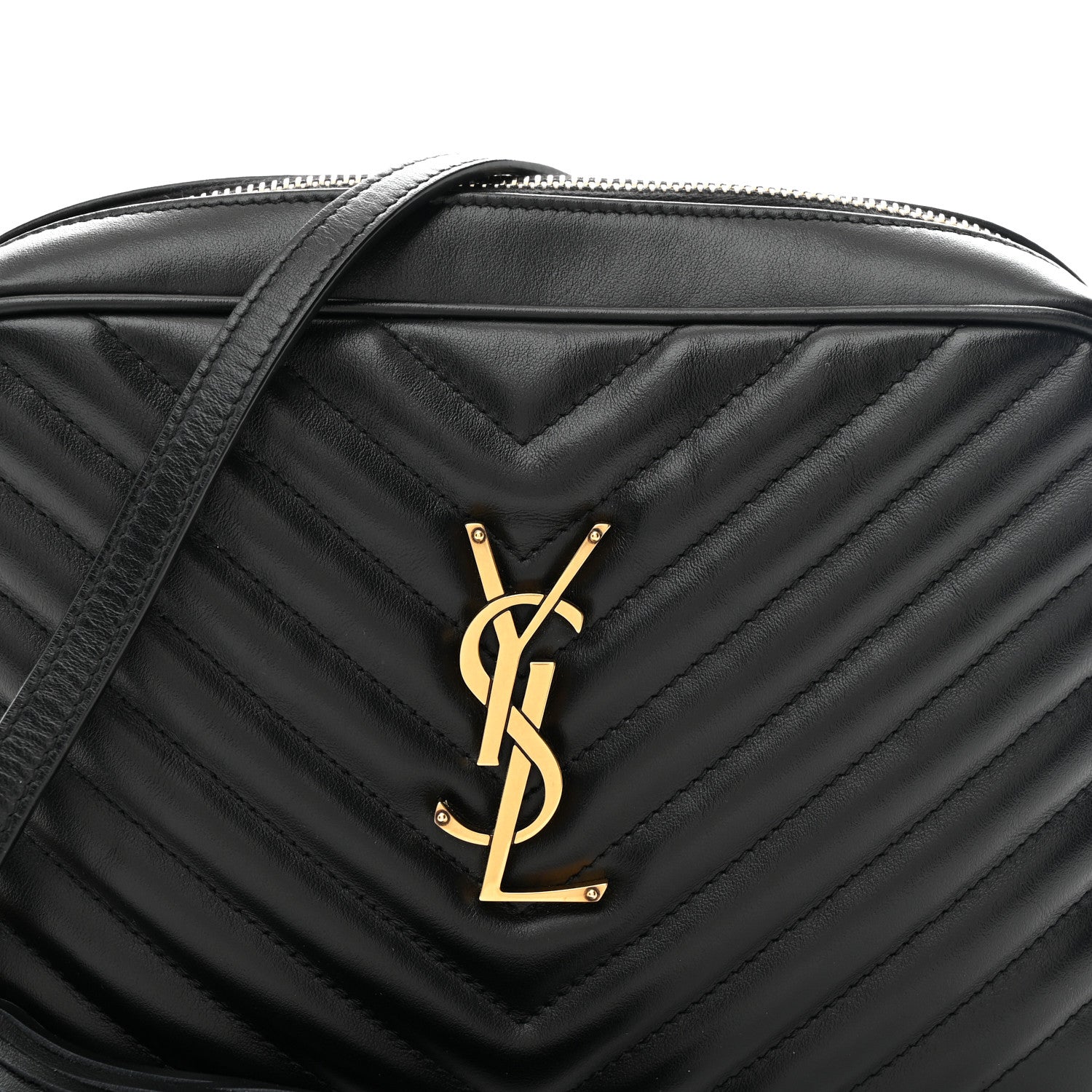 Saint Laurent Calfskin Matelasse Monogram Lou Camera Bag Black 8 of 10