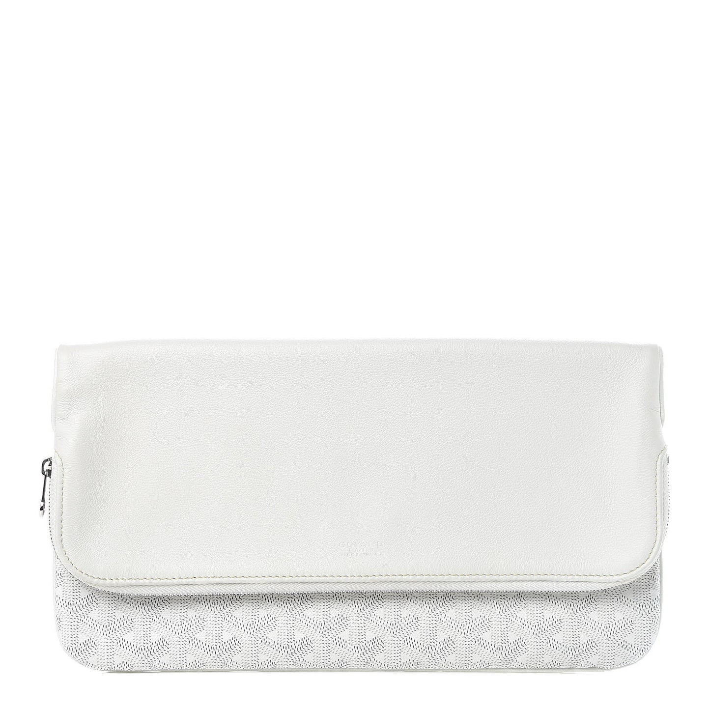 Goyardine Sainte Marie Soft Clutch White
