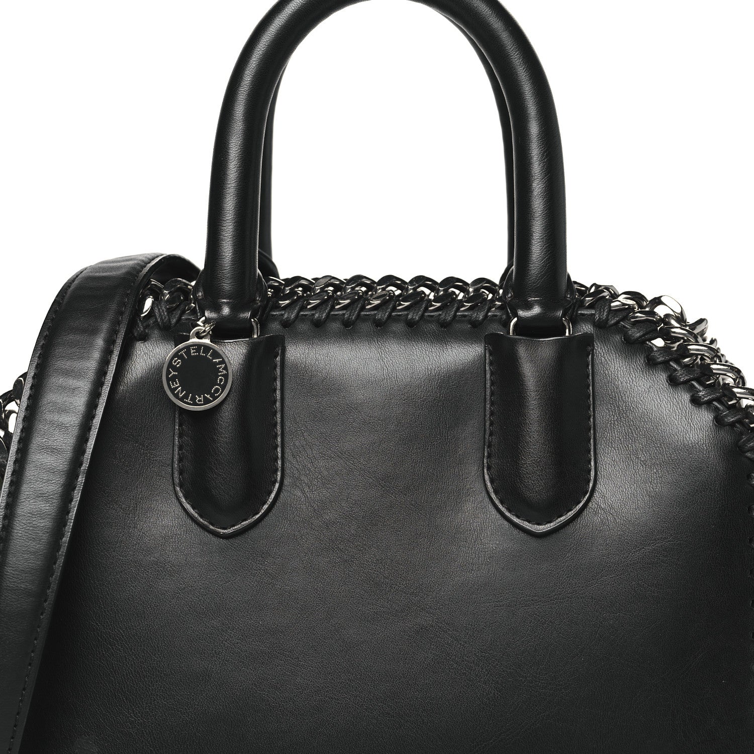 STELLA McCARTNEY ブラックリュッ　美品 Stella McCartney Eco Alter Nappa Mini Falabella Box Top Handle Bag