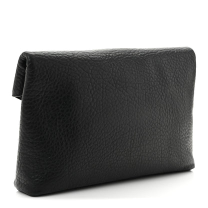 Saint Laurent Grained Lambskin Cassandre Envelope Pouch Black 3 of 7
