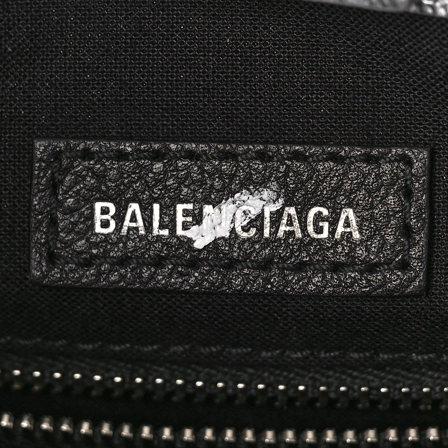 Balenciaga Metallic Squared Calfskin Logo North South Shopper Tote XXS Silver 6 of 8