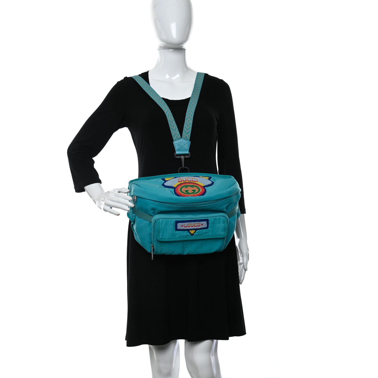 Gucci Nylon 80s Logo Patch Belt Bag Lago 2 of 10
