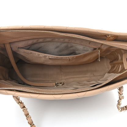 Chanel Caviar Quilted Rolled Up Tote Beige 5 of 9