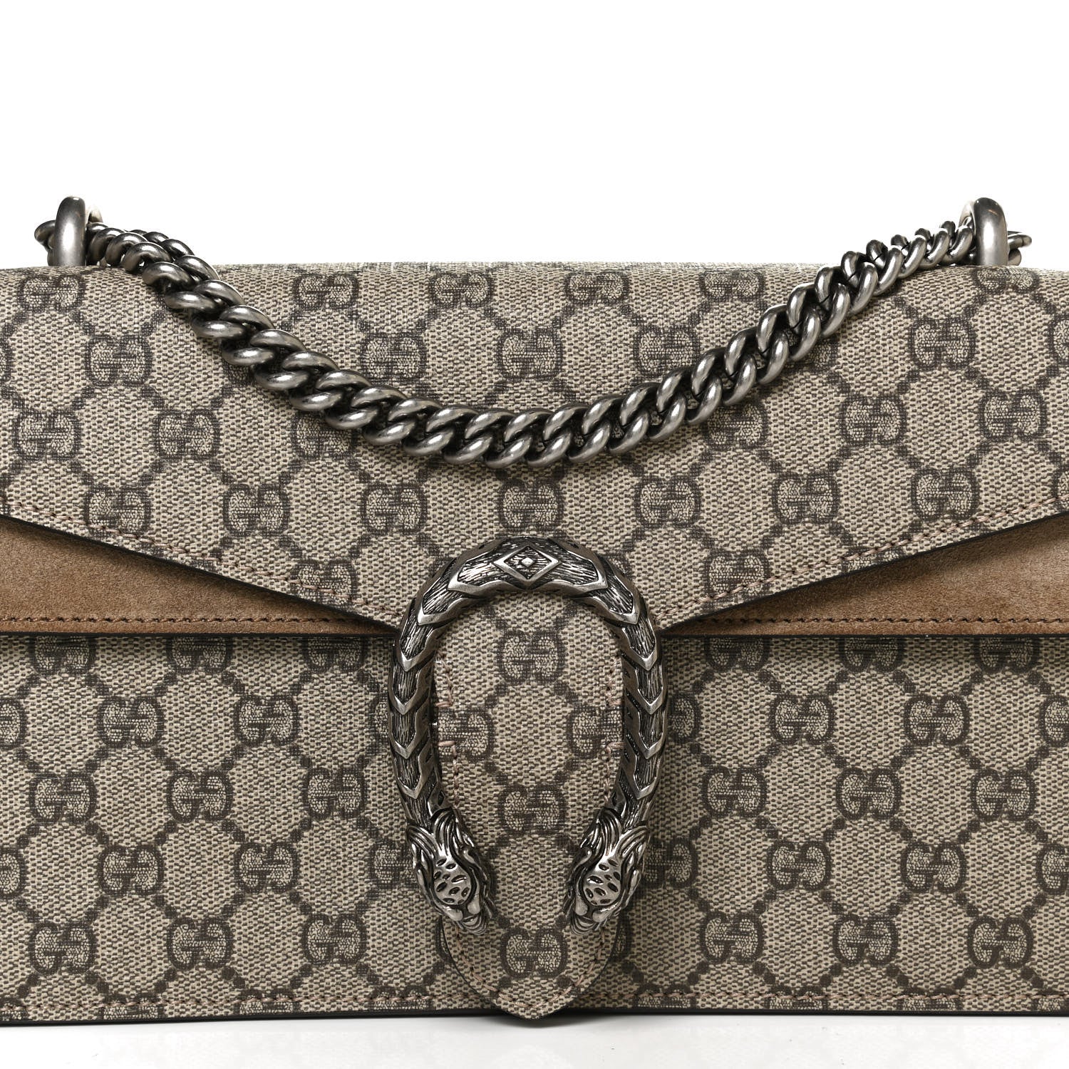 Gucci GG Supreme Monogram Small Dionysus Shoulder Bag Taupe 9 of 13