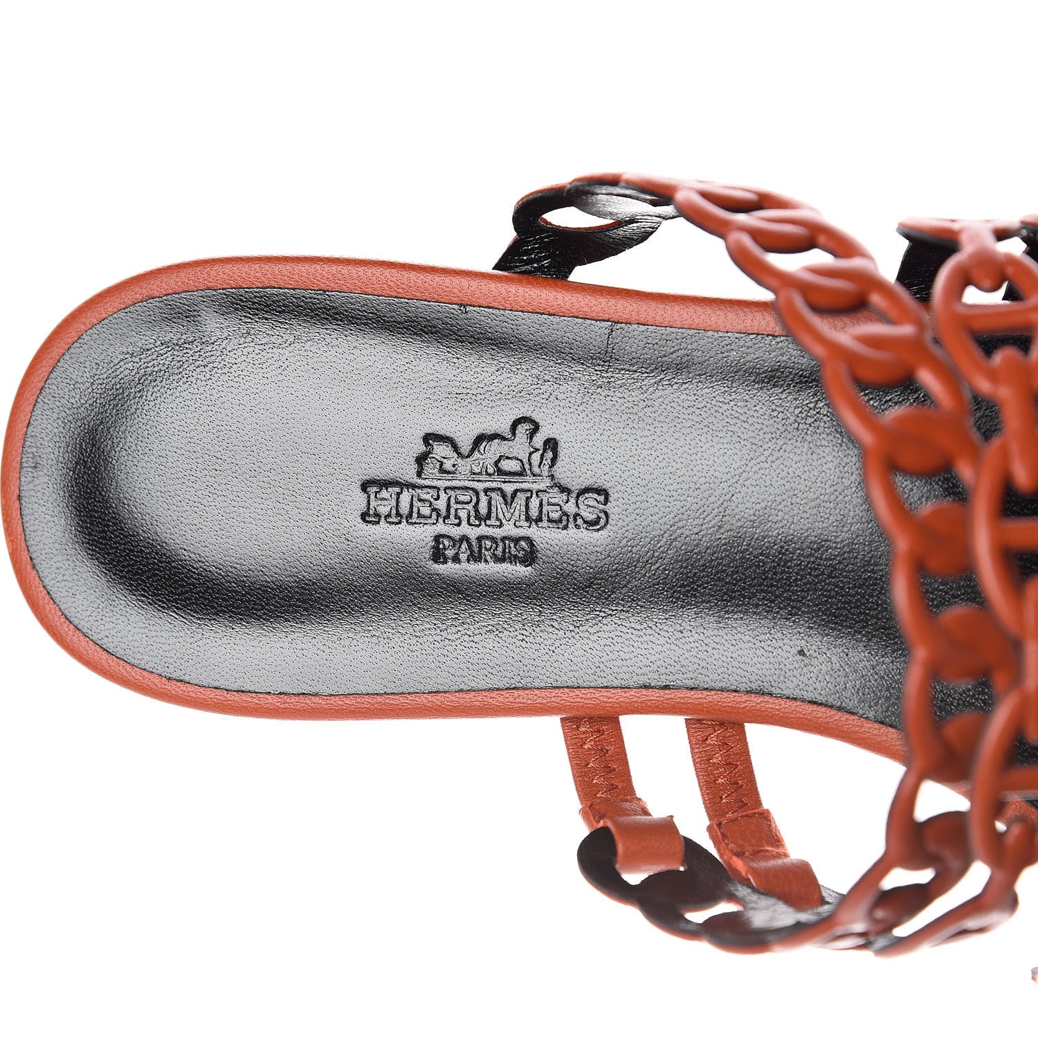 Hermes Nappa Nude Sandals 36 Orange Brulee 7 of 8