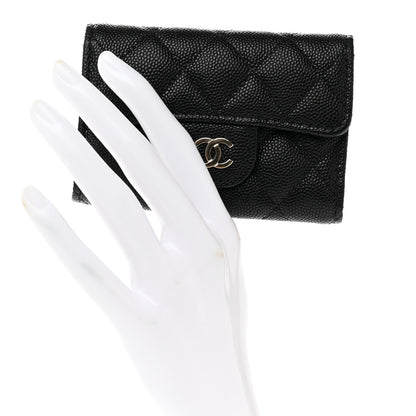 Chanel Caviar Quilted Classic 4 Key Holder Wallet Black 2 of 9