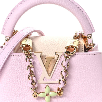 Louis Vuitton Taurillon Flower Chain Capucines Mini Marshmallow 7 of 9