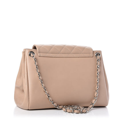 Chanel Lambskin Quilted CC Accordion Shopping Bag Beige 3 of 11