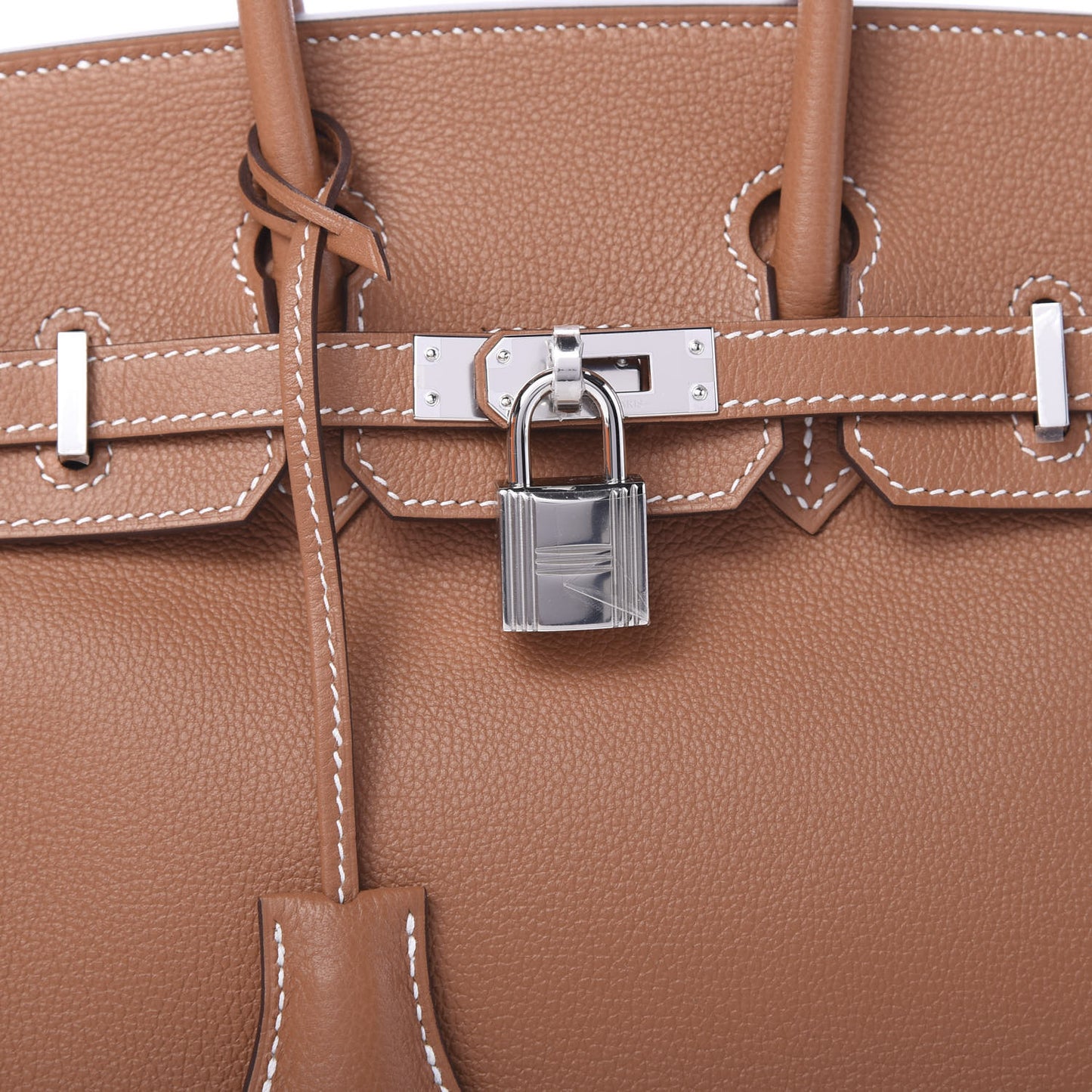 Taurillon Novillo Verso Birkin 25 Gold Gris Tourterelle