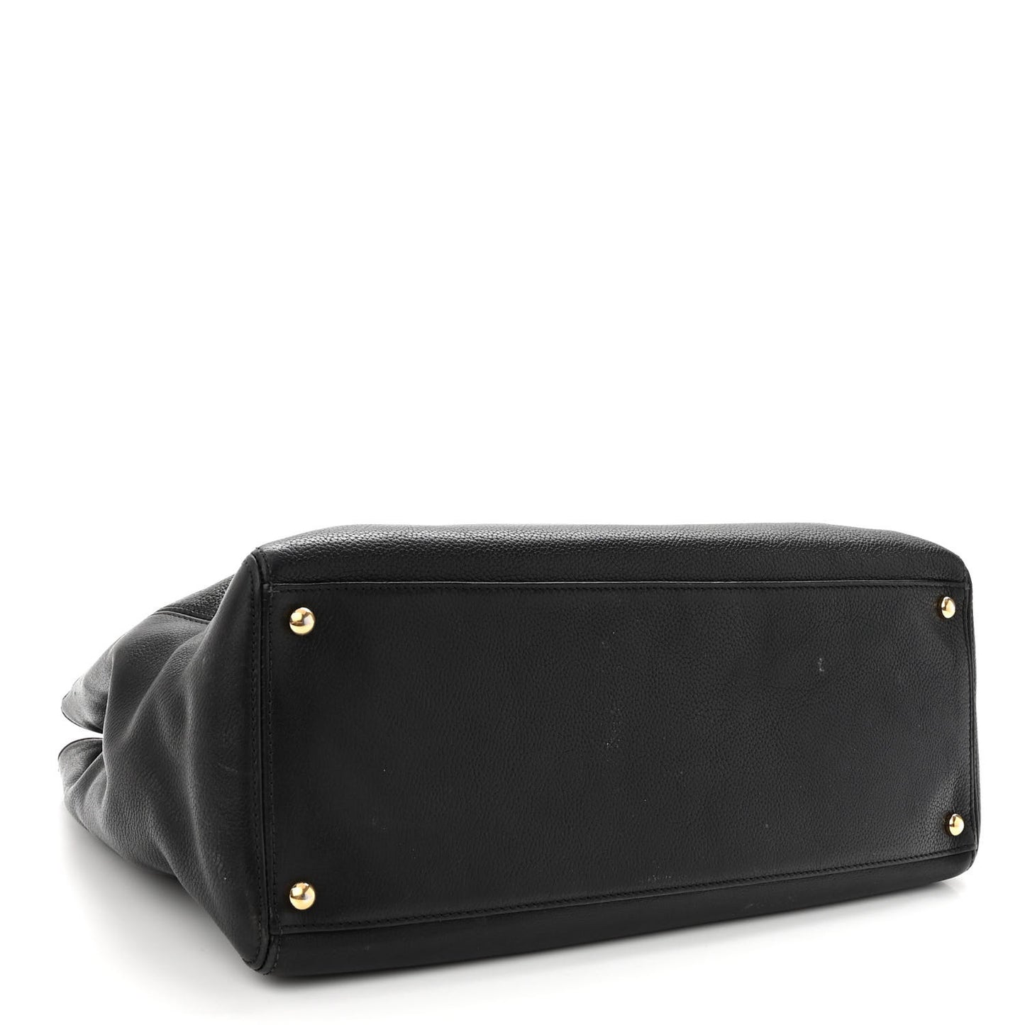 Calfskin Cerf Executive Shopper Tote Black