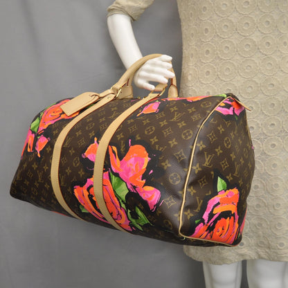 Louis Vuitton Monogram Roses Keepall 50 2 of 11