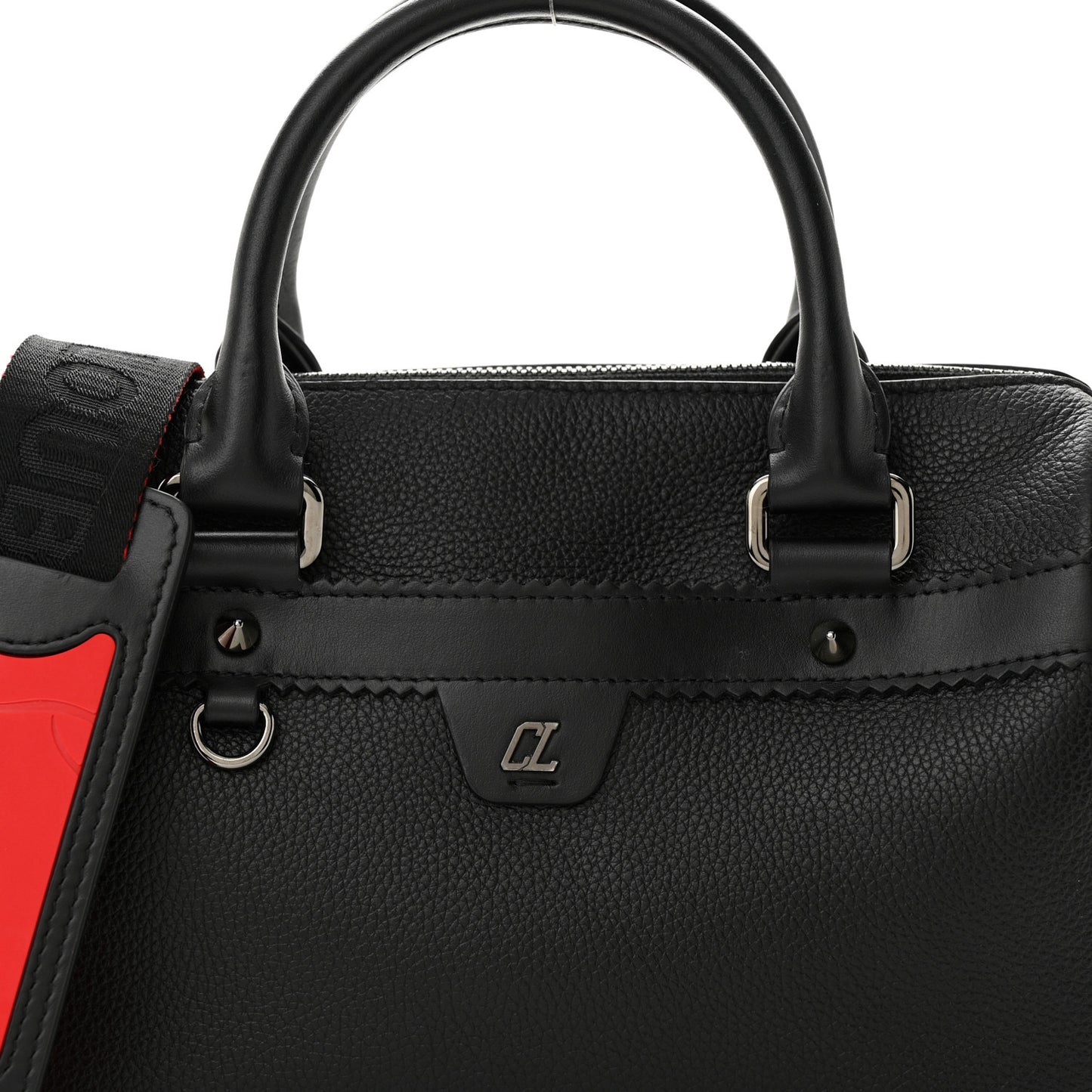 Grained Calfskin Rubber Ruisbuddy Small Duffle Black