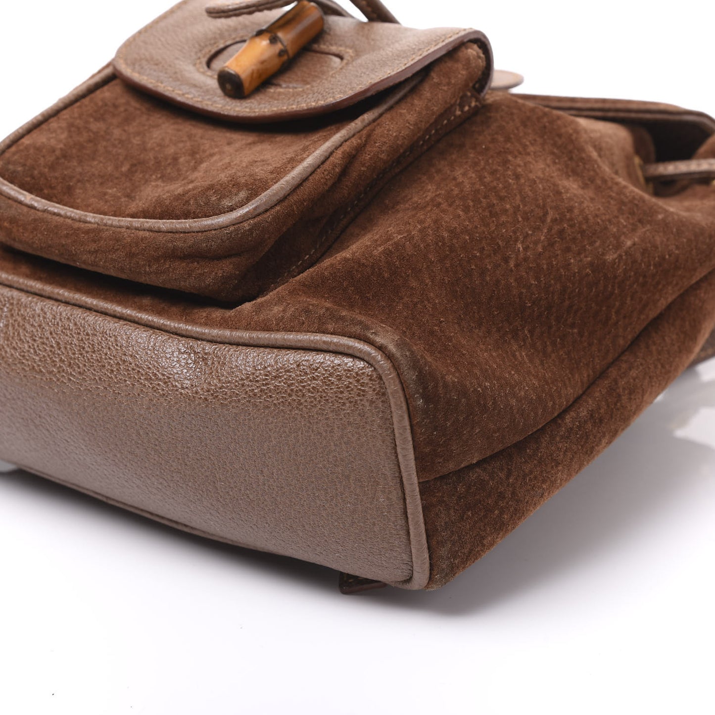 Suede Bamboo Backpack Brown