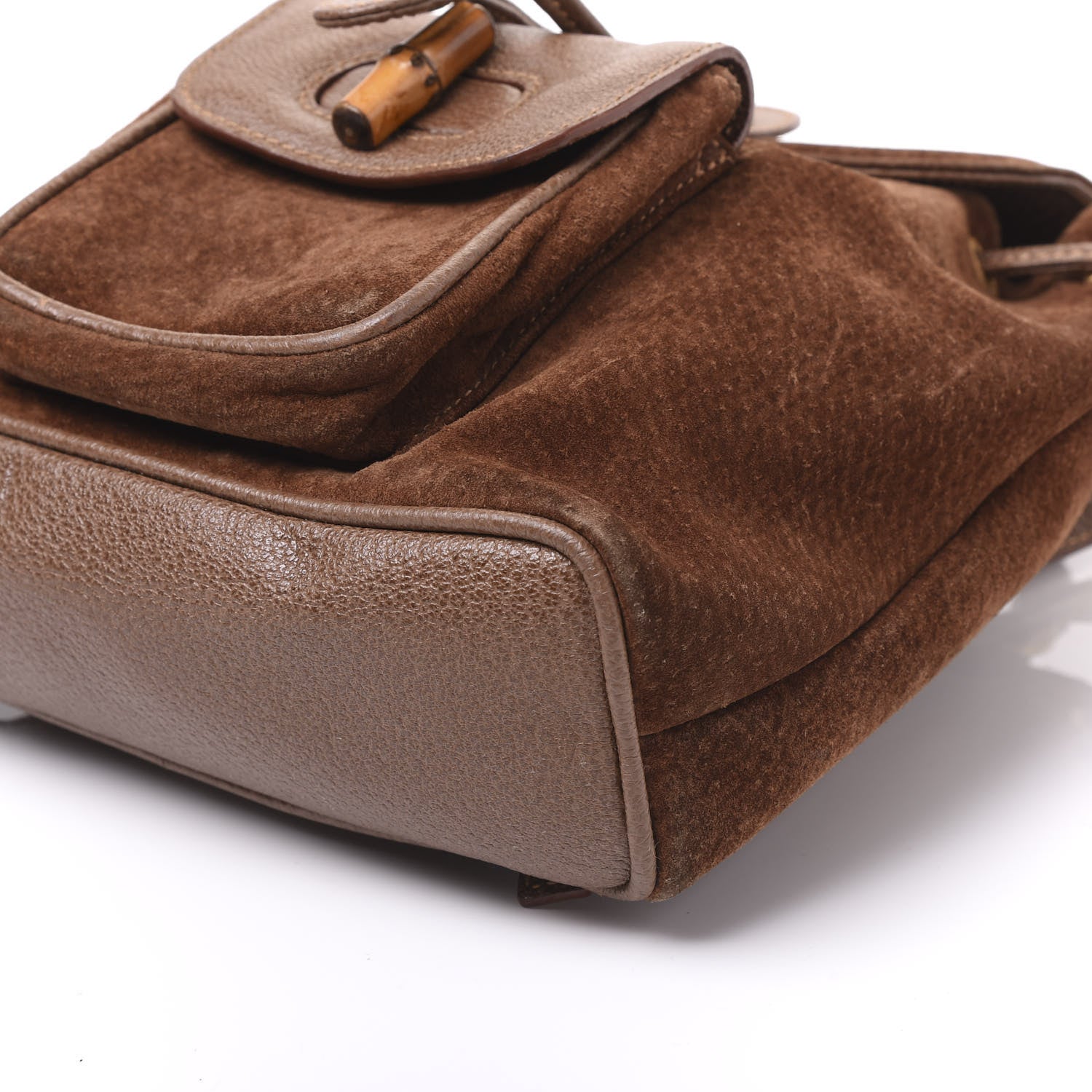 Gucci Suede Bamboo Backpack Brown 7 of 10