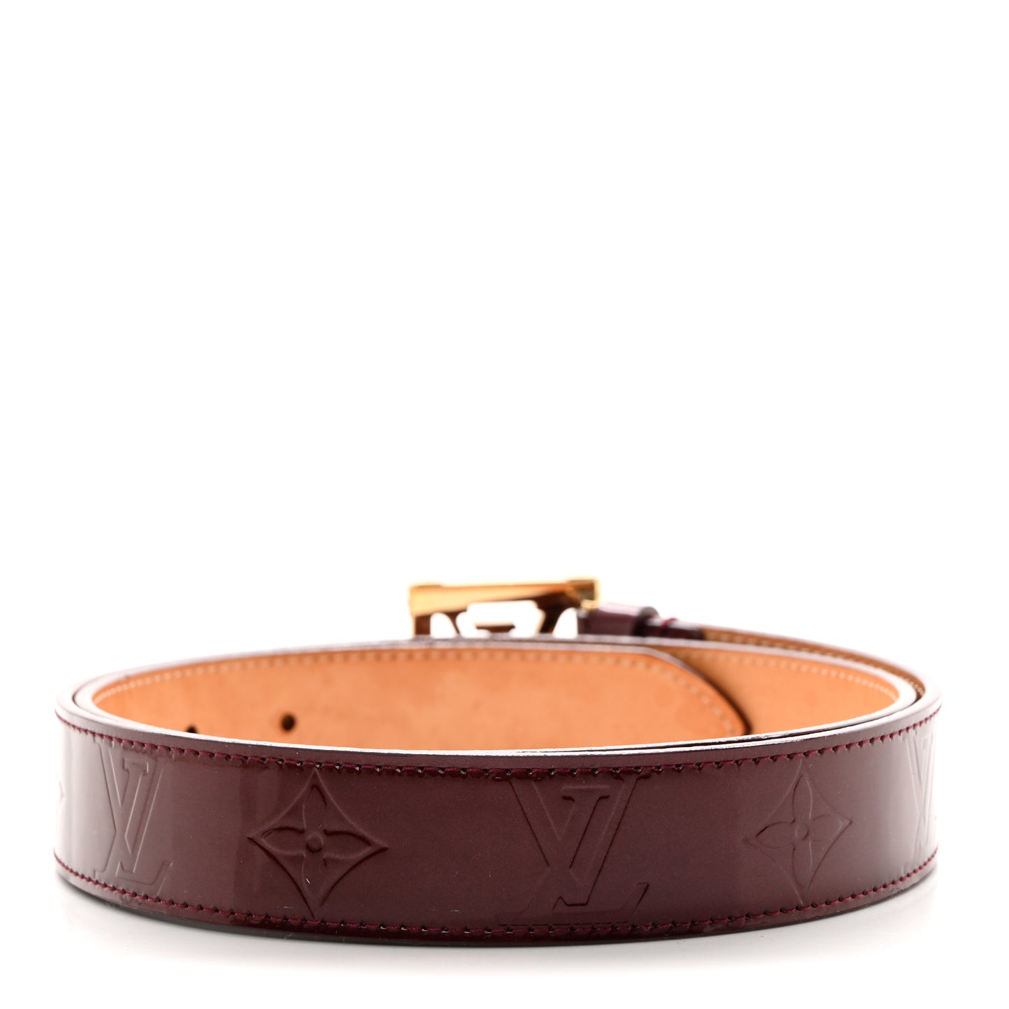 Vernis LV Frame Belt 90 36 Rouge Fauviste