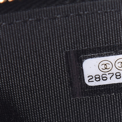 Chanel Caviar Quilted Classic Zip Boy Pouch Black 7 of 8