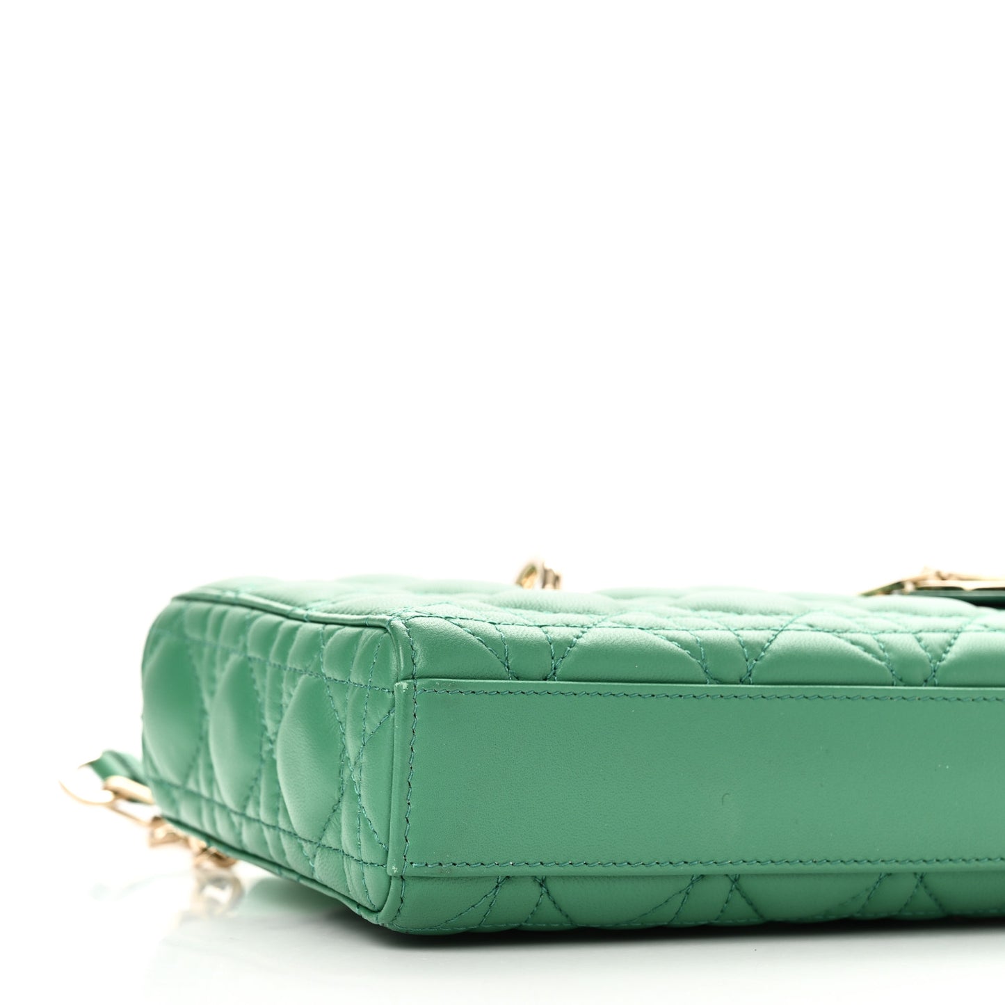 Lambskin Cannage Medium Lady D-Joy Green