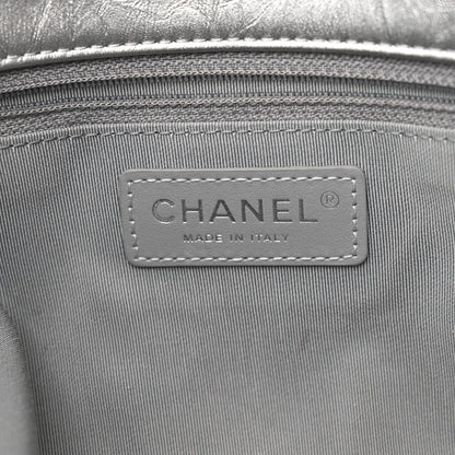 Chanel Metallic Crumpled Calfskin Big Bang Large Flap Bag Silver 7 of 14