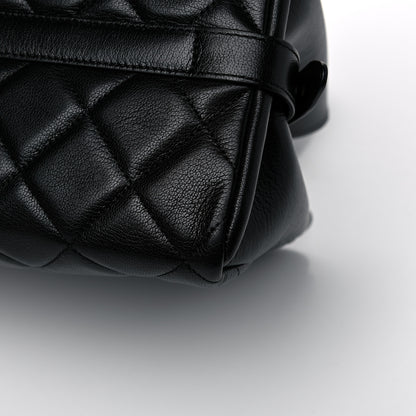 Chanel Goatskin Quilted Large City Rock Shopping Bag Black 11 of 30