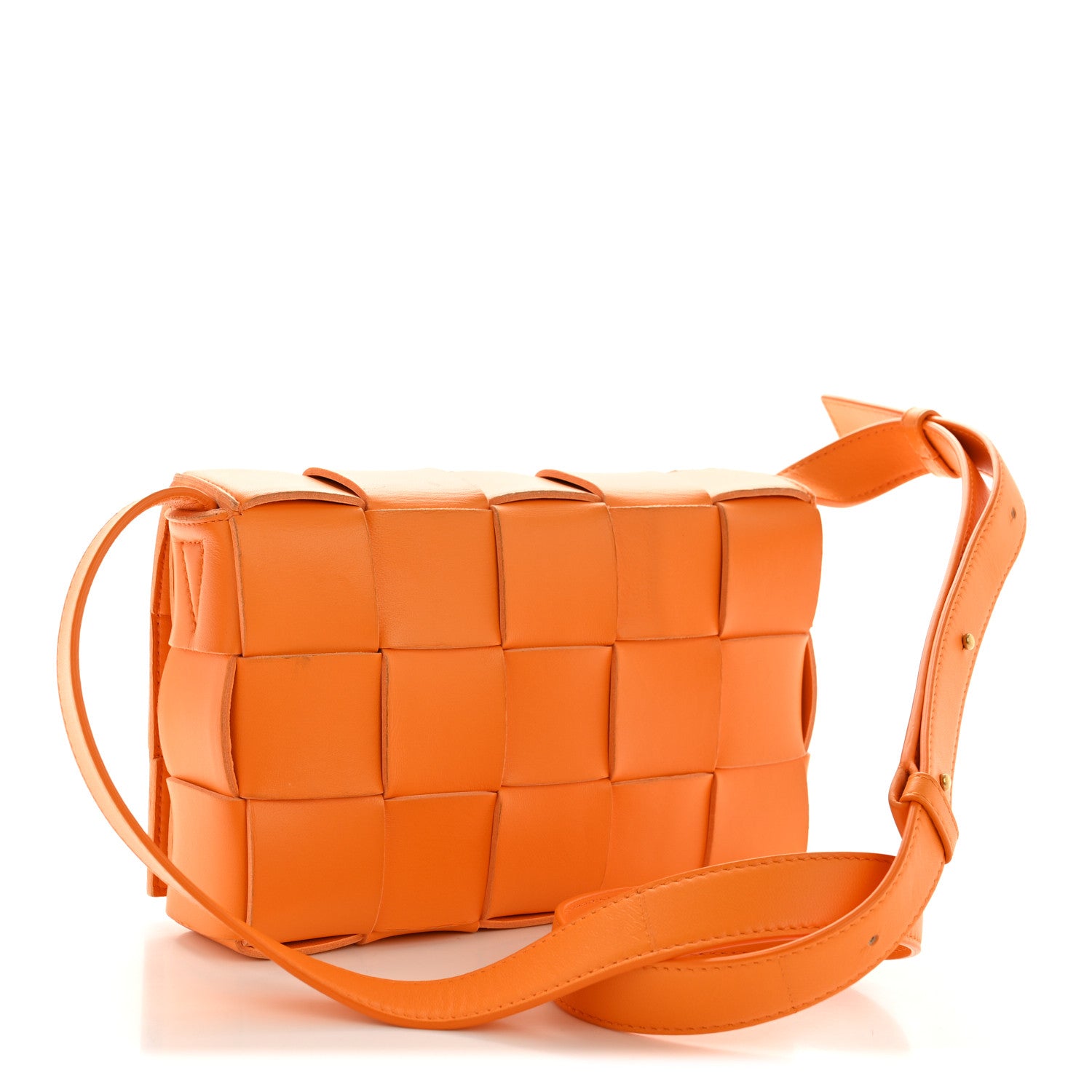 Bottega Veneta Nappa Maxi Intreccio Cassette Bag Tangerine 4 of 12