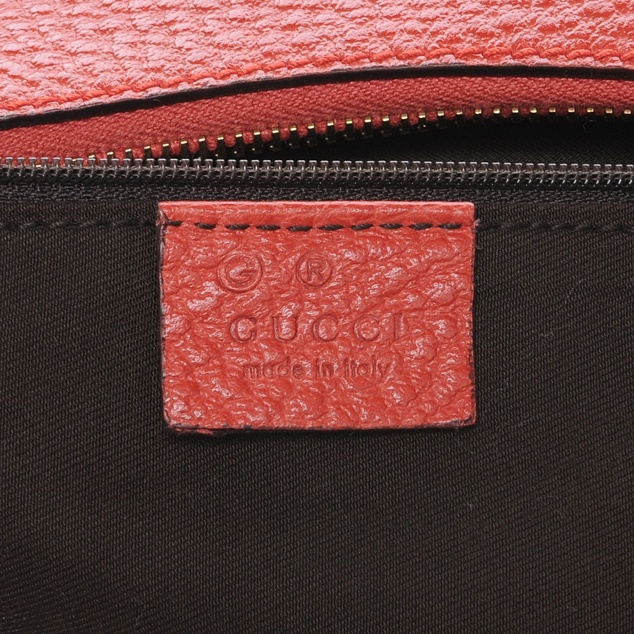 Leather Web Bamboo Ring Hobo Red