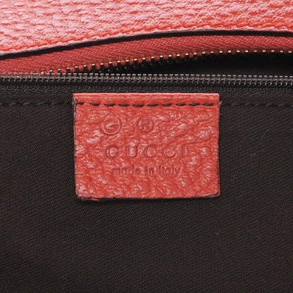 Gucci Leather Web Bamboo Ring Hobo Red 6 of 7