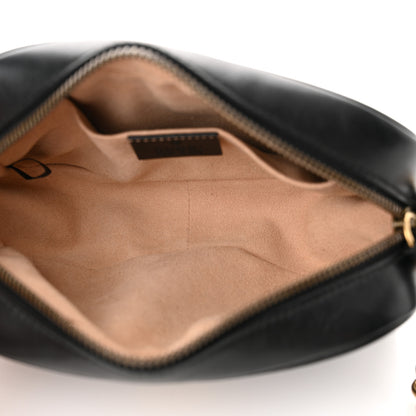 Gucci Calfskin Matelasse Mini GG Marmont Chain Shoulder Bag Black 5 of 11