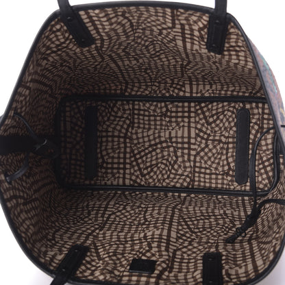 MCM Visetos Calfskin Motif Rombi Lion Printed Reversible Shopper Tote Cognac 6 of 10