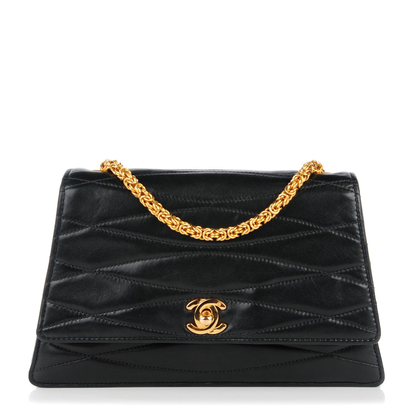 Lambskin Mini Single Flap Black