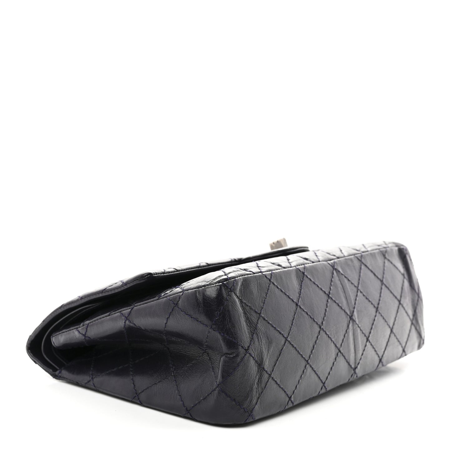 Aged Calfskin Quilted 2.55 Reissue 226 Flap Dark Purple