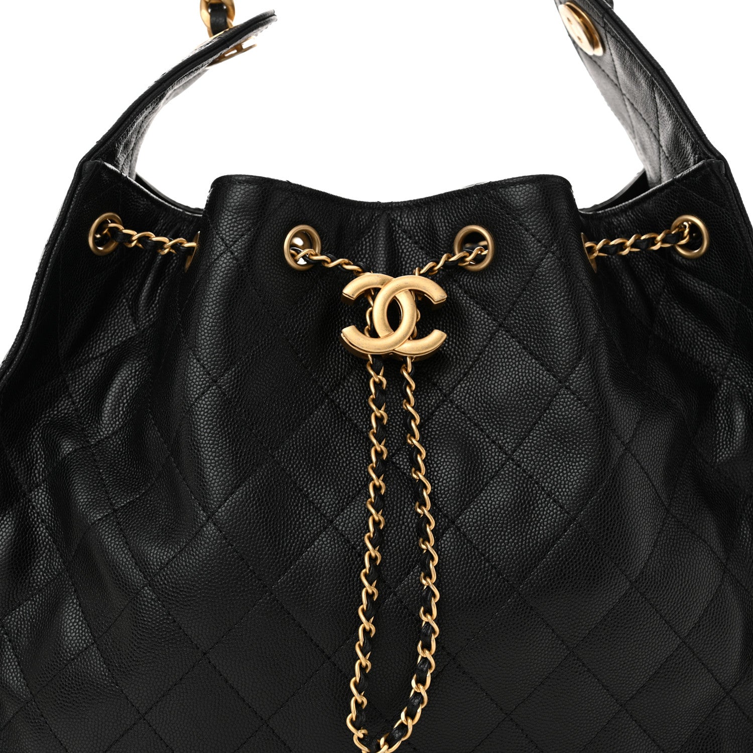 Chanel Caviar Quilted Medium Chanel 25 Handbag Black 9 of 11