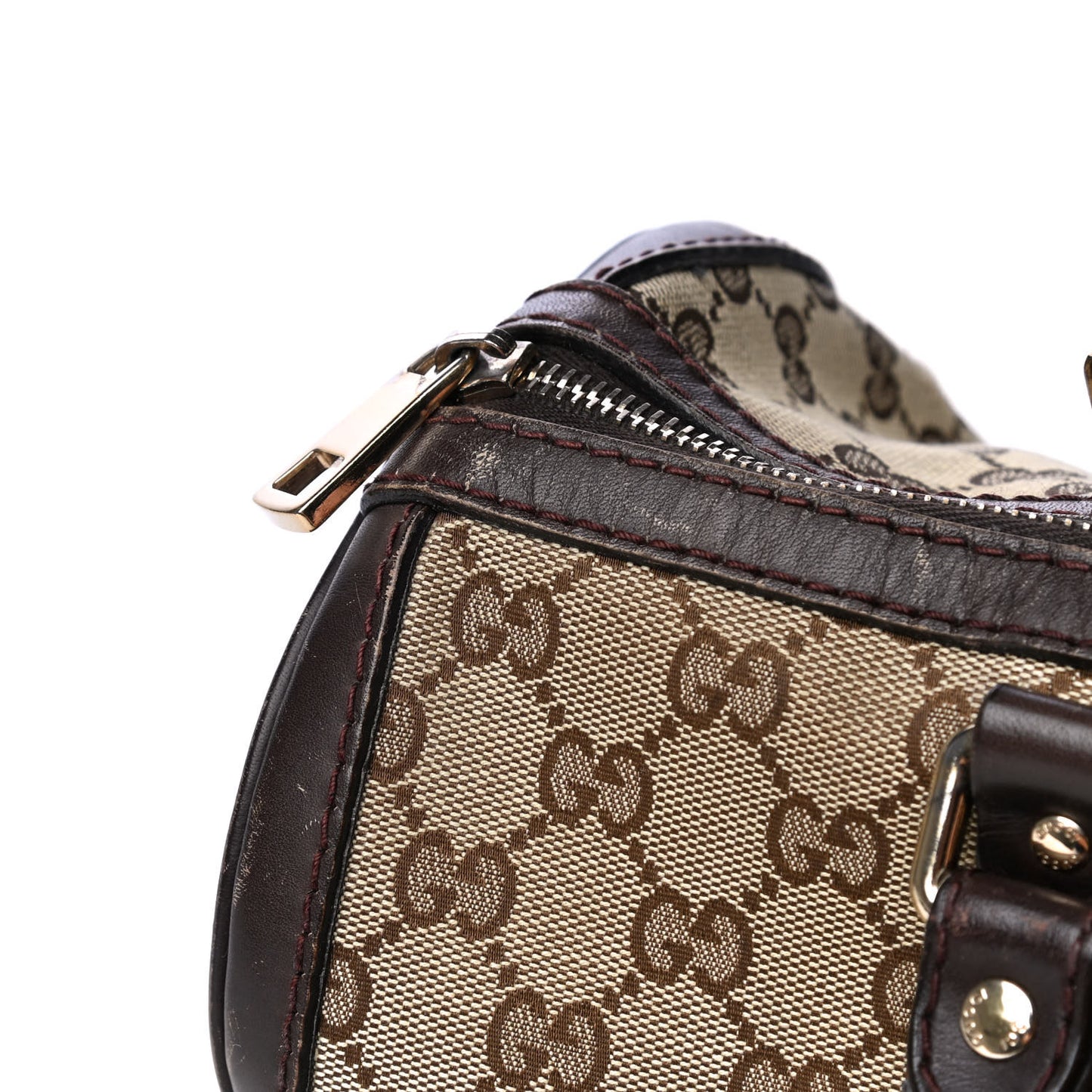 Monogram Vintage Web Medium Boston Dark Brown