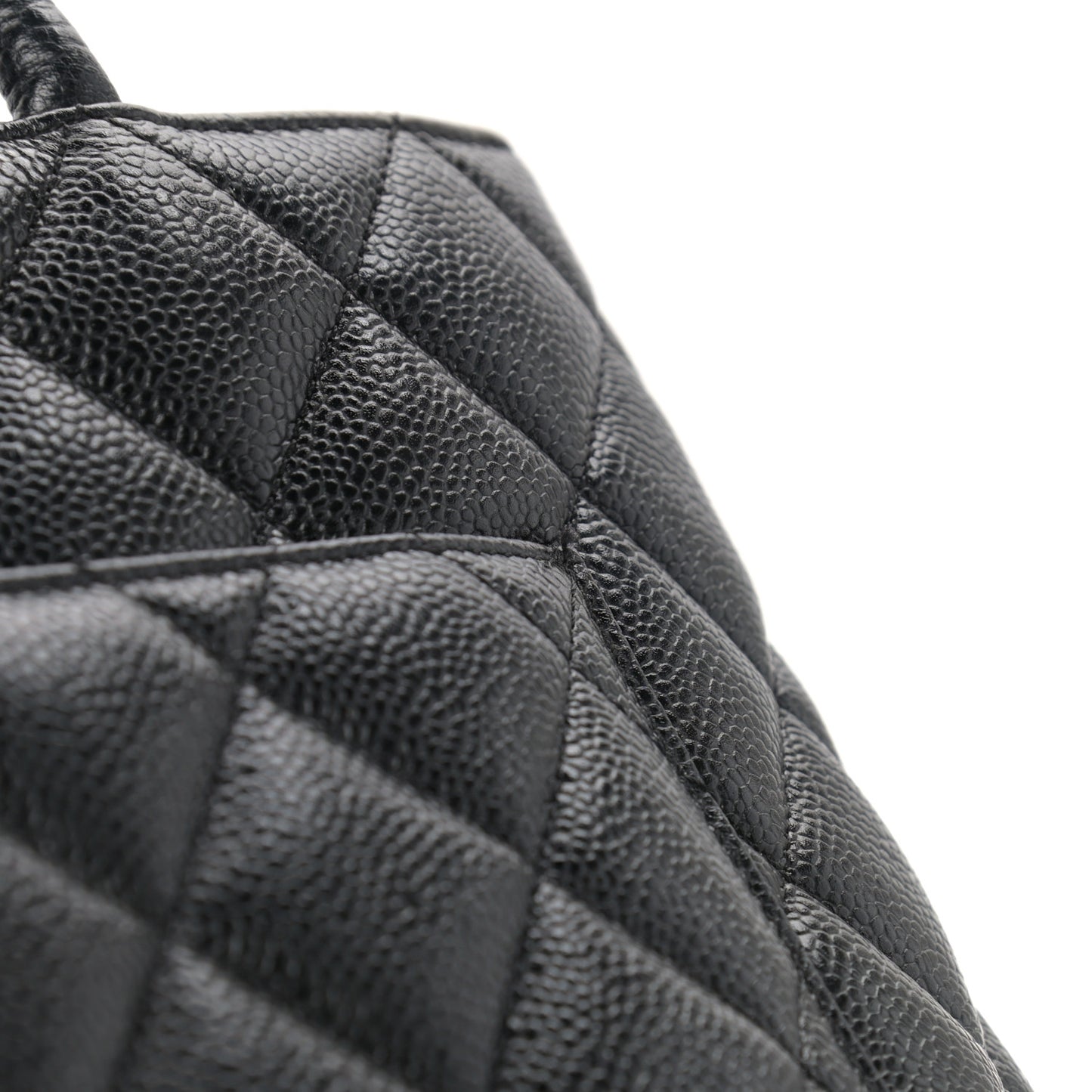 Caviar Quilted Medallion Tote Black