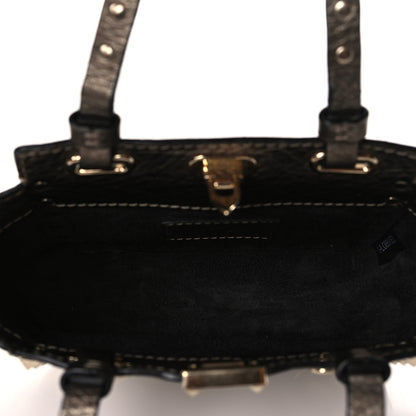 Valentino Garavani Metallic Alce Printed Calfskin Mini Rockstud Tote Sasso 5 of 7