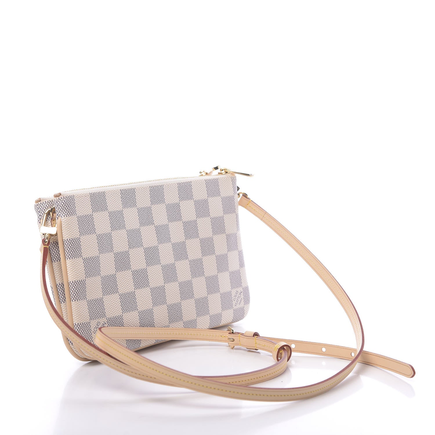 Louis Vuitton Damier Azur Double Zip Pochette 4 of 11
