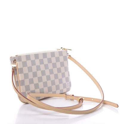 Louis Vuitton Damier Azur Double Zip Pochette 4 of 11