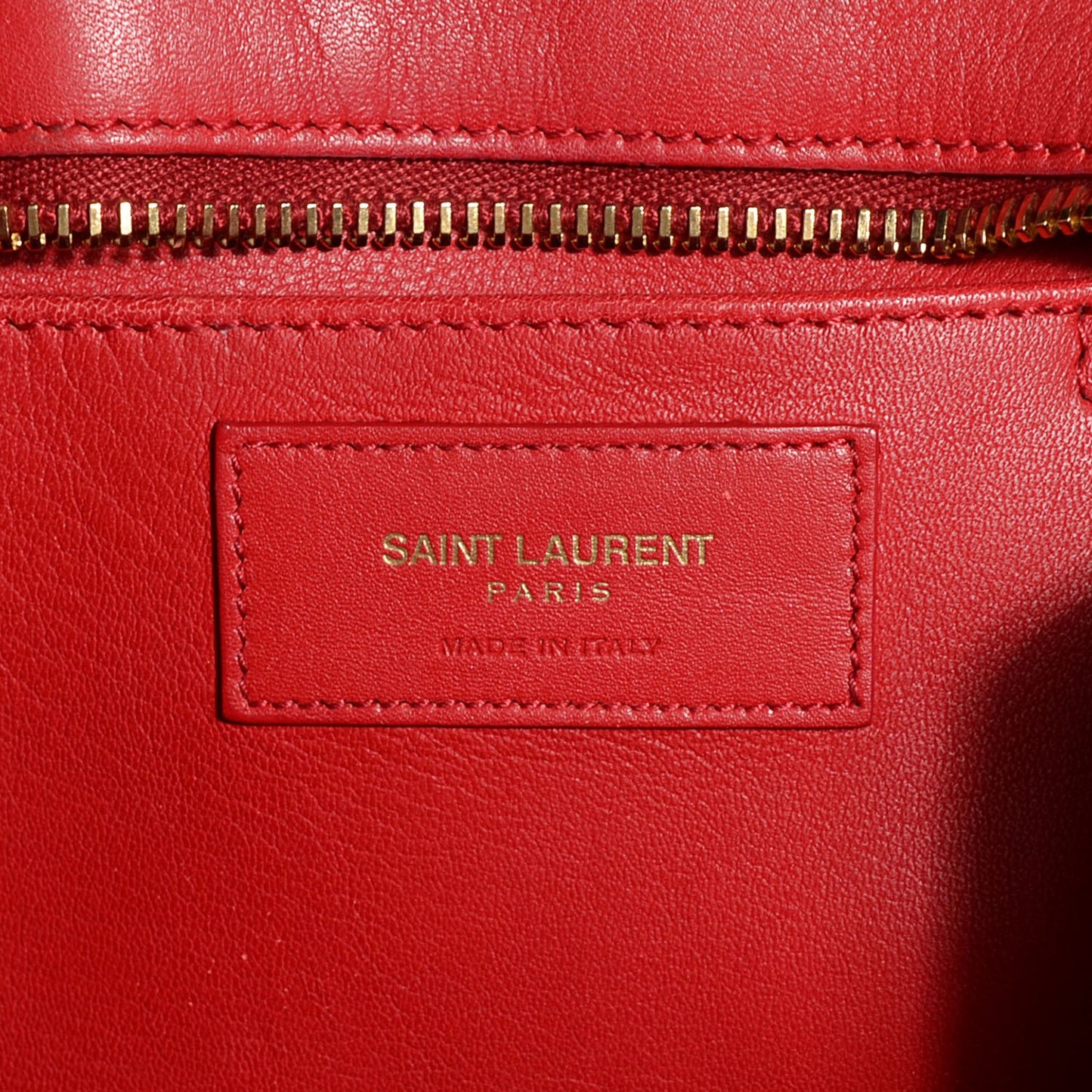 Calfskin Small Classic Y Cabas Red